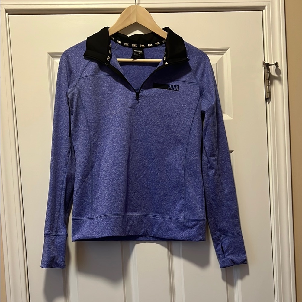 PINK Quarter-Zip Pullover Small purple